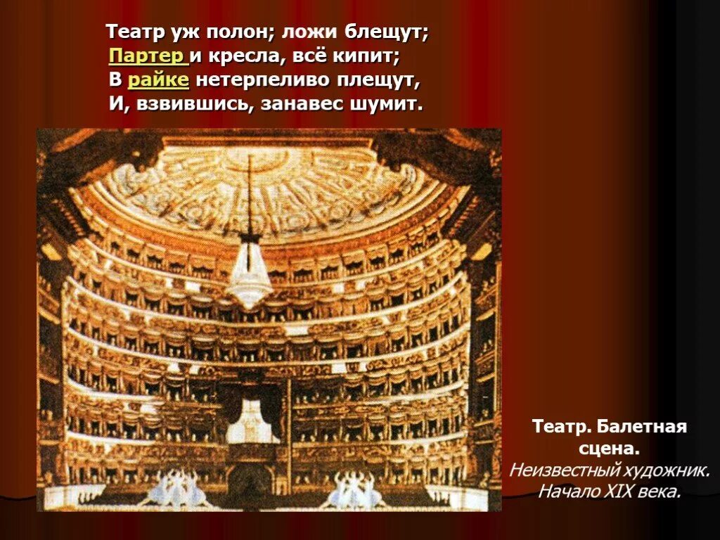 Отношение пушкина к театру цитаты