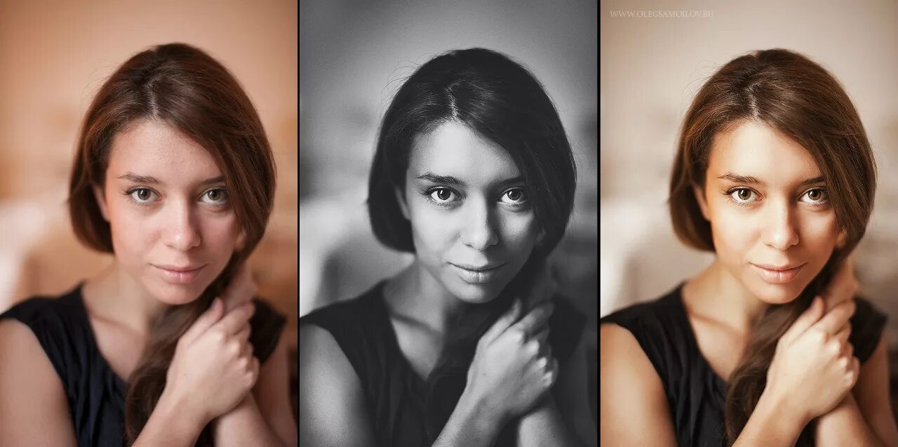 Техники обработки фото. Отредактированный портрет. Цветокоррекция портрета до и после. Цветокоррекция в фотошопе. Пересвеченный портрет.