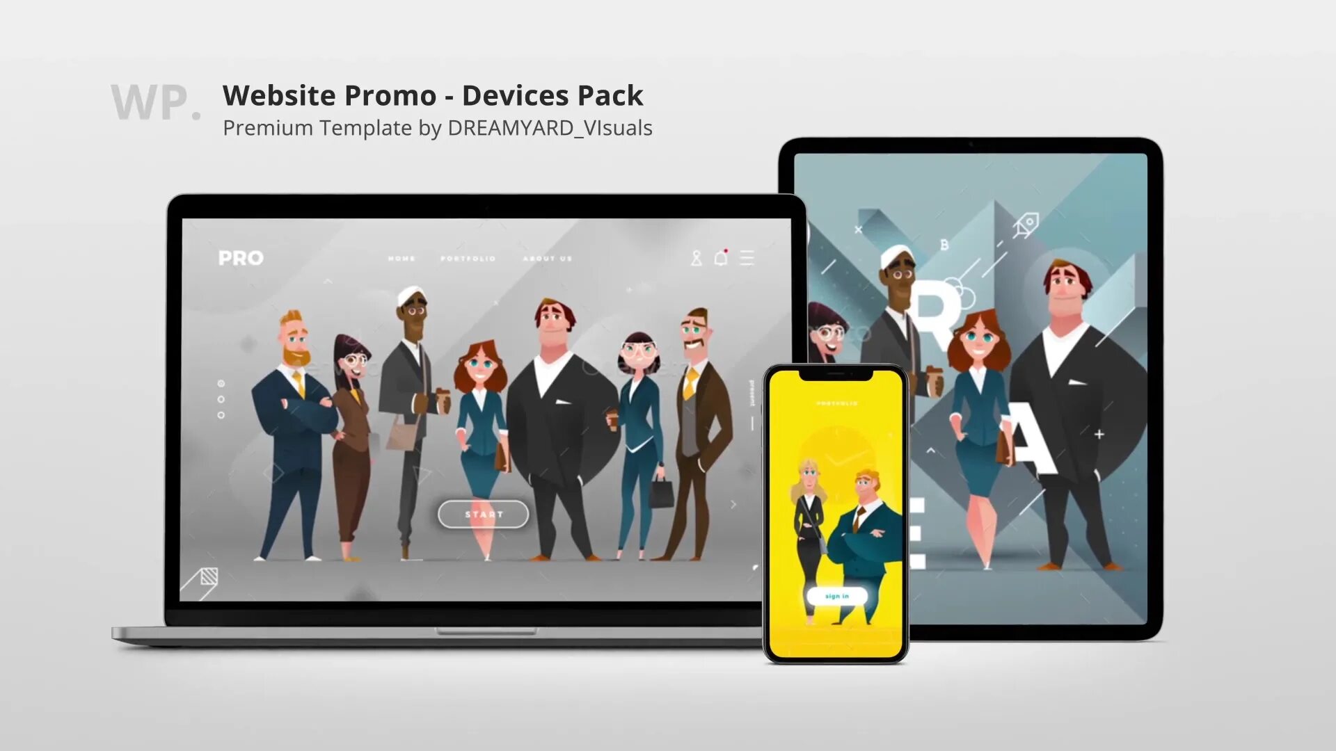 Devices pack. Web Promo. App Promo website Template. Promo site UI. Promo Video Template.