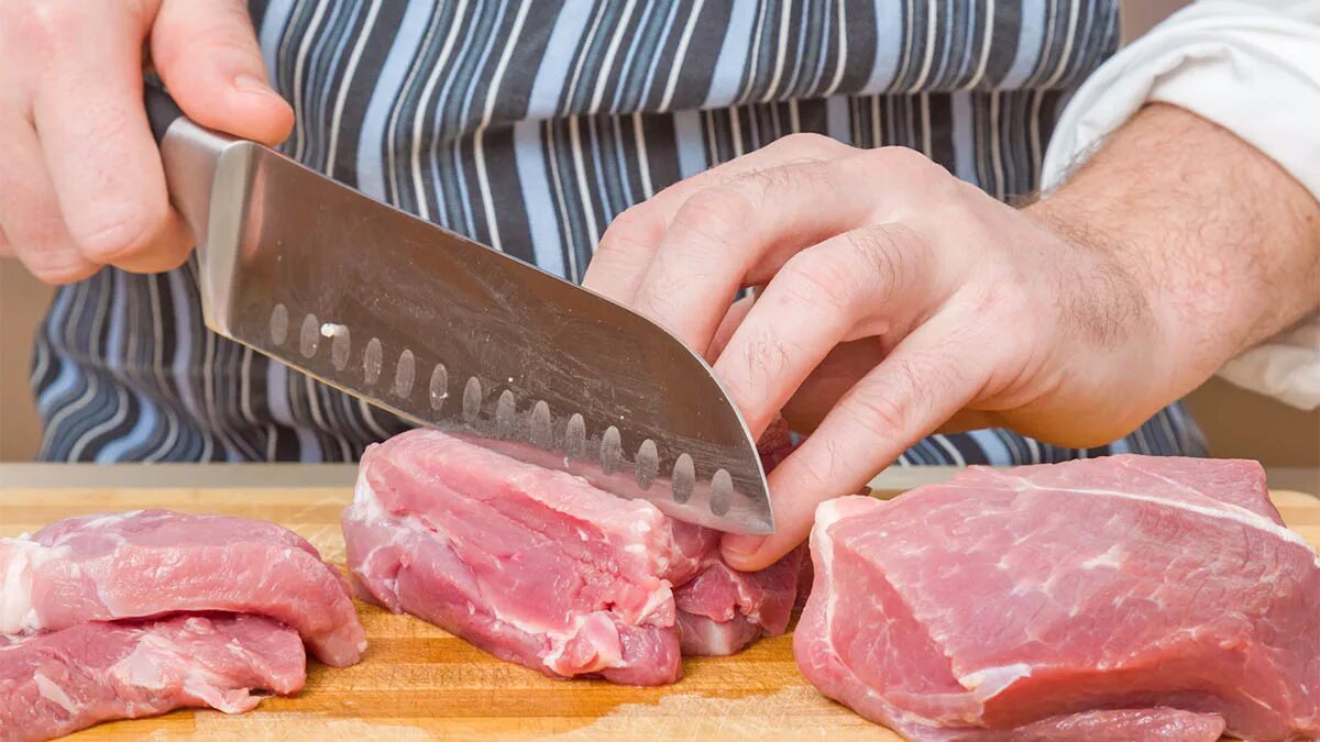 Самодельное мясо. Нож для мяса.