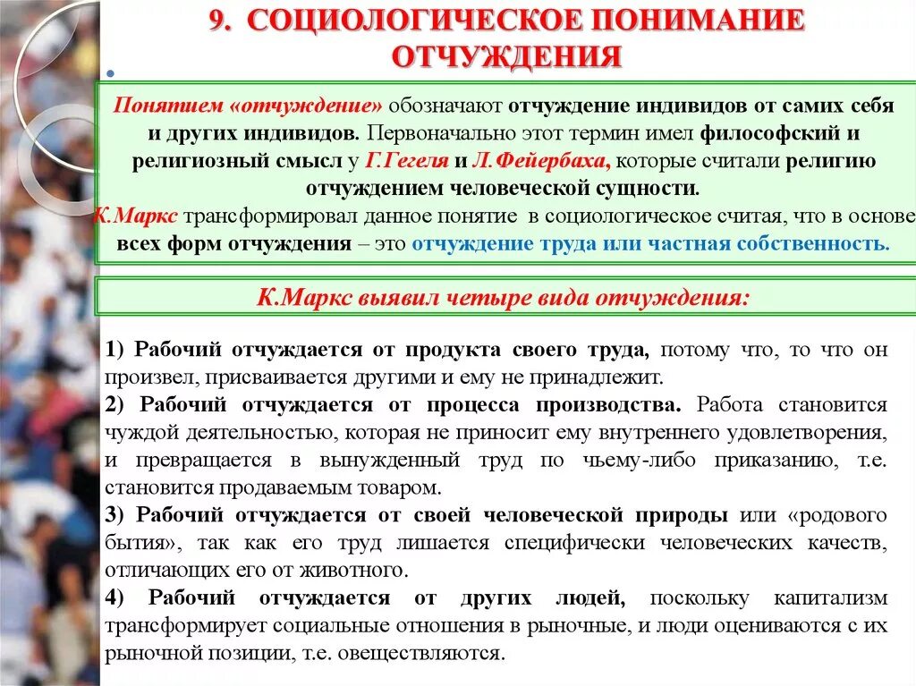 Свободно отчуждаться. Формы социального отчуждения. Формы отчуждения труда. Способы преодоления отчуждения. Проблема отчуждения человека.