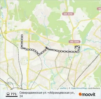 Маршрут автобуса 771