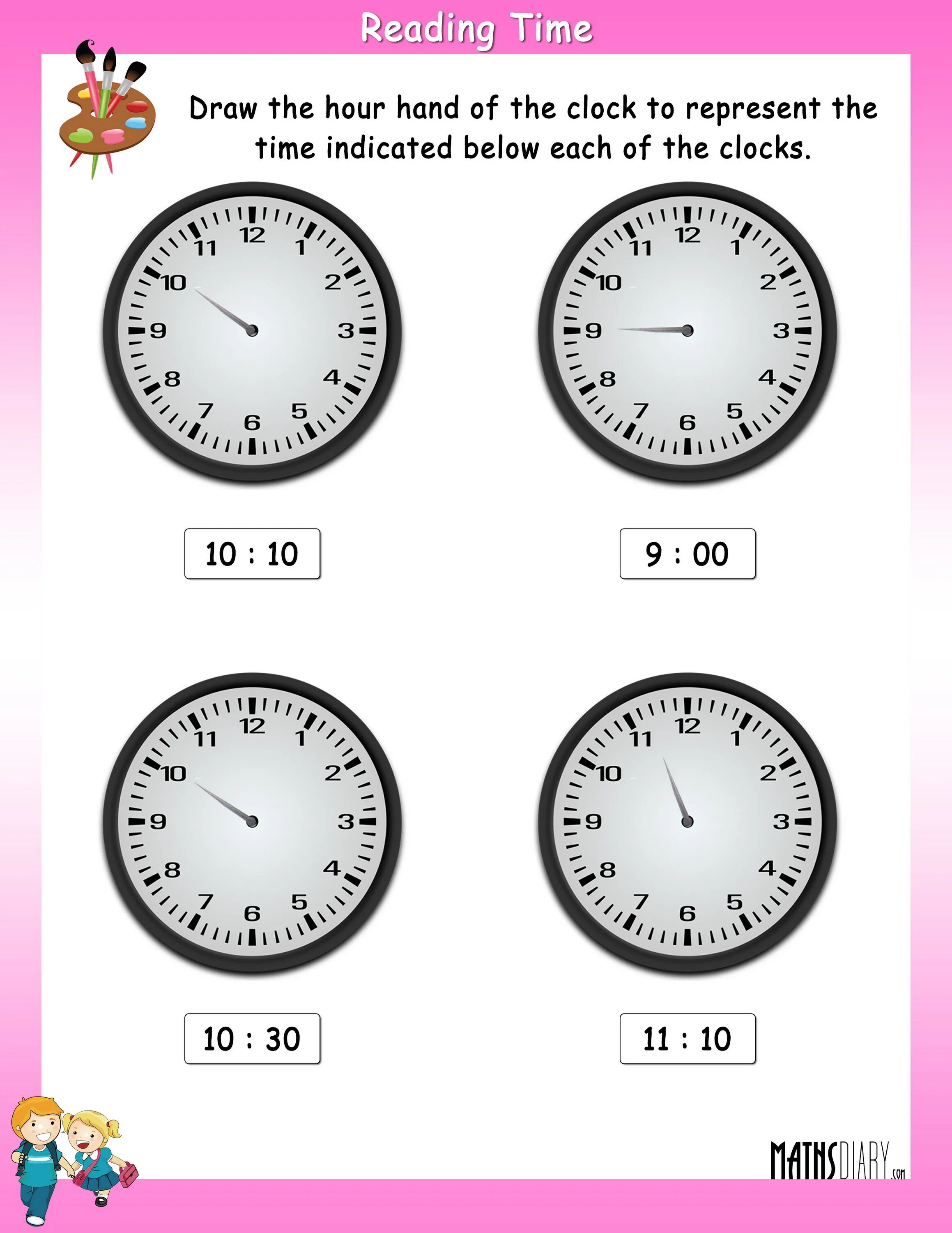 Draw the clock hand worksheet. Telling the time worksheets. Draw the time. What time is it draw the hands. What time worksheets for kids.
