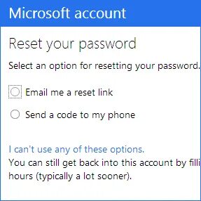 Reset link to