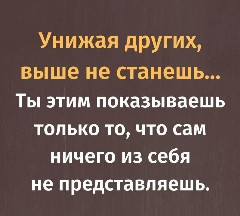 Запомни унижая других выше не станешь. Унижая других выше не станешь цитата. Почему люди оскорбляют других. Унижая других.