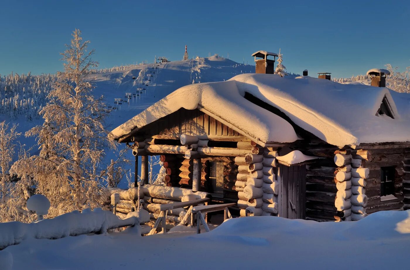 Дом снег фото
