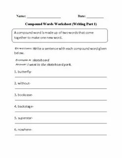 Write compound words