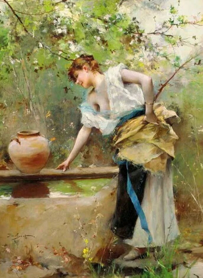 E mile. Художник Emile Auguste Pinchart (French, 1842-1924). Художник Emile Auguste Pinchart.