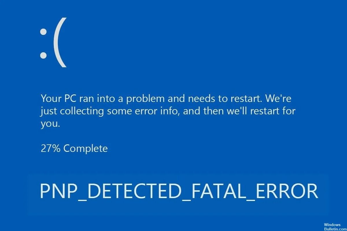 Фатал еррор виндовс. Синий экран смерти Fatal Error. Ошибки Windows 10 Fatal Error. PNP detected Fatal Error Windows 10. Message fatal error