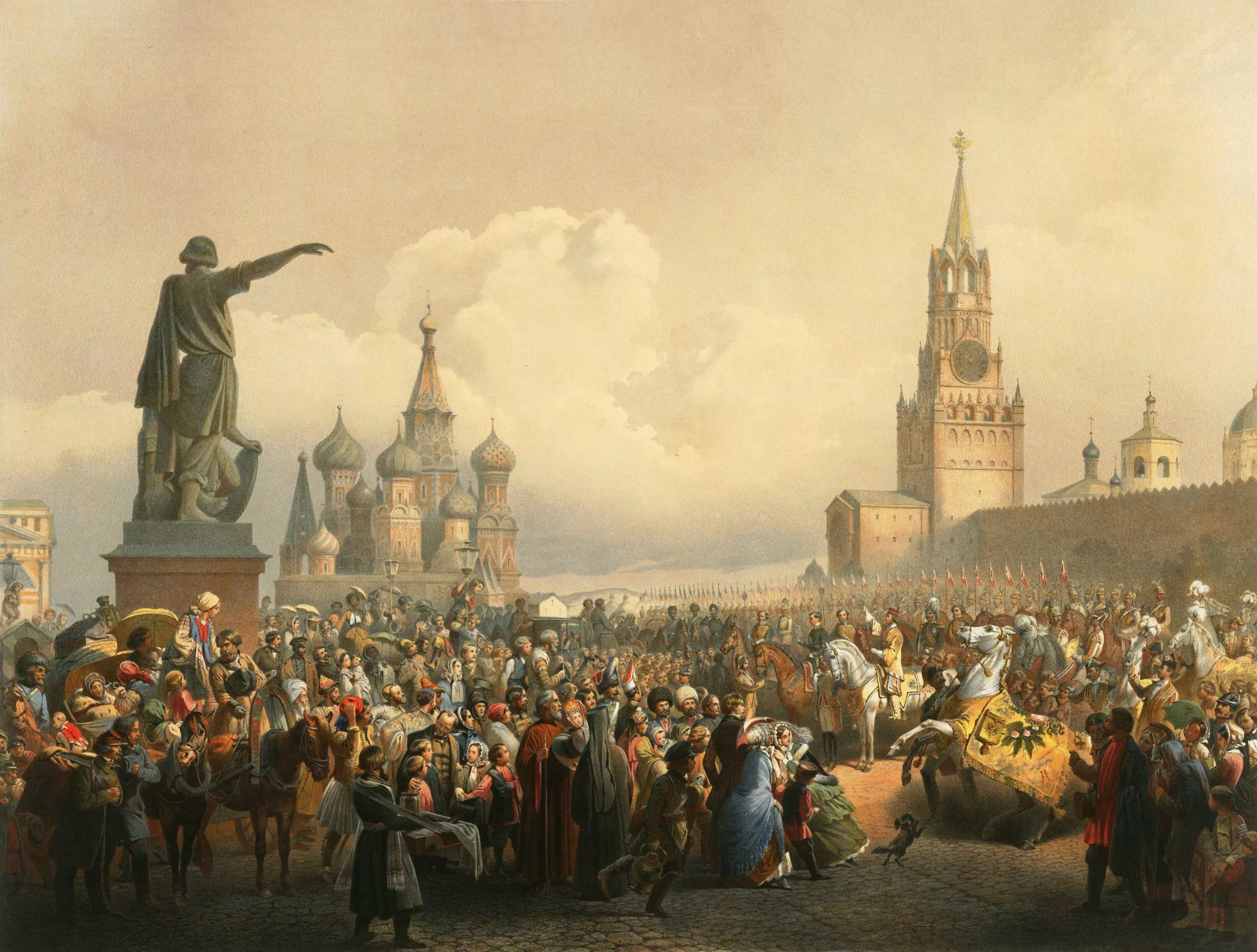Многие события нового. Коронационные торжества на красной площади 1856 Тимм.