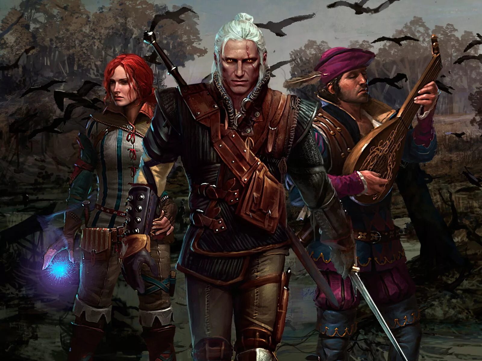 Witcher dk. Геральт witcher 1. геральт лютик трисс. ведьмак 3 игра геральт.