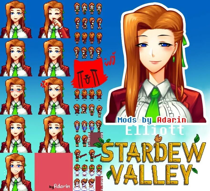 Stardew mod portrait. Stardew valley эллиот портреты. моды для stardew valley аниме портреты. stardew valley моды. stardew valley персонажи.