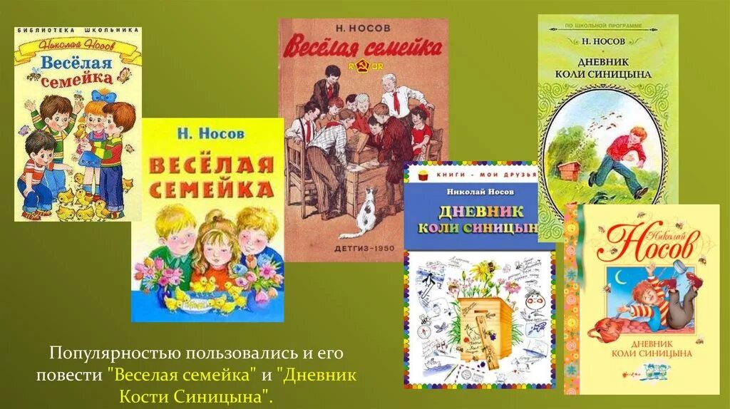 Носов н. веселая семейка. Книга Веселые семейки. Веселая семейка краткое