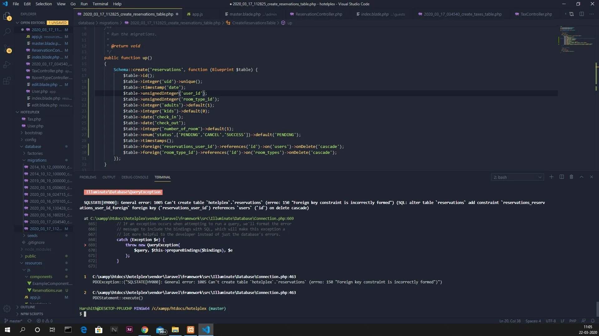 Foreign key index. Foreign key laravel. vendor laravel. laravel controller. laravel проверка на null ?.