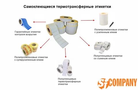 Термотрансферные этикетки размеры