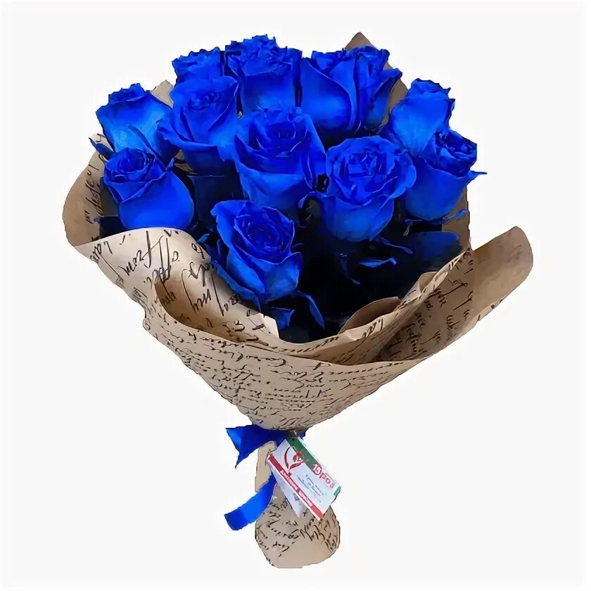 Синий accesssale140422. Букет 15 синих роз. Эквадорские синие розы.
