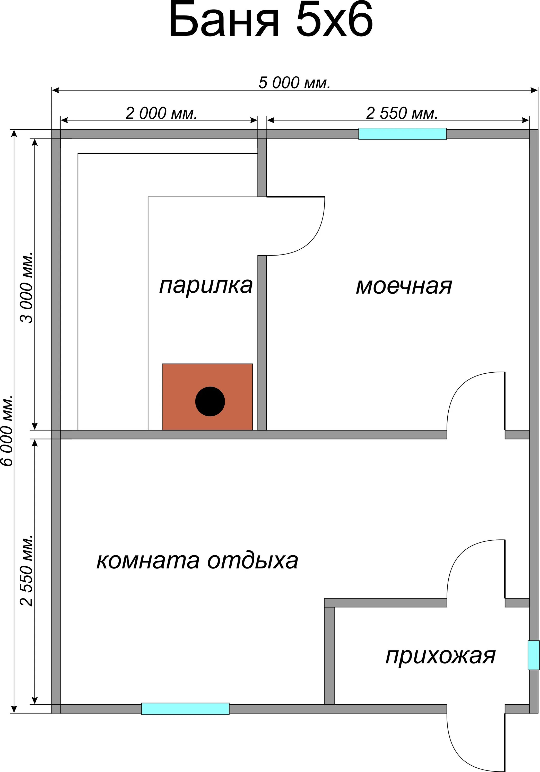 Как сделать баню размеры