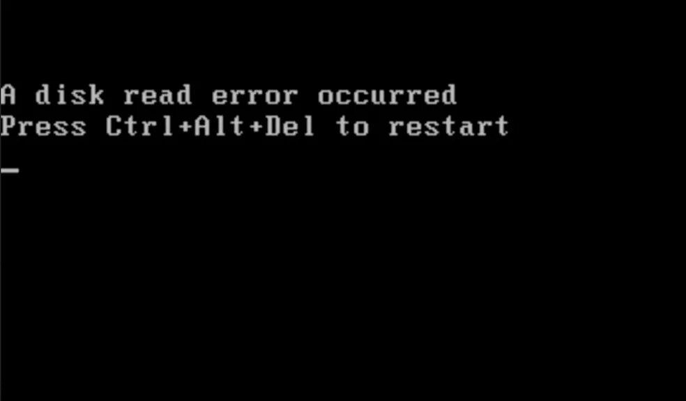 Ctrl error. A disk error occurred. ошибка чтения диска. a disk read error occurred. a disk read error occurred press ctrl+alt+del.