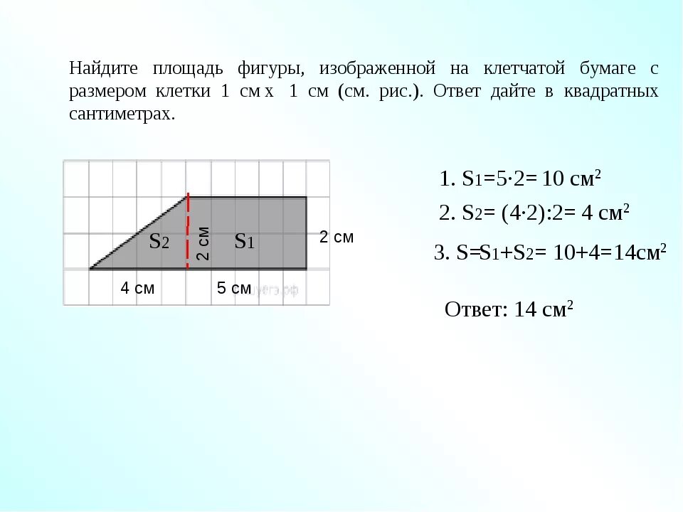 Найдите площадь фигуры рис