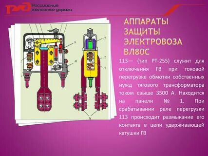 Реле электровоза