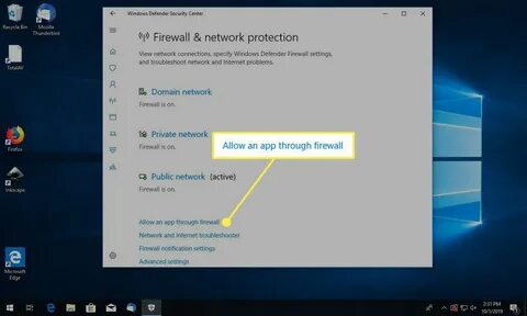 Firewall allow