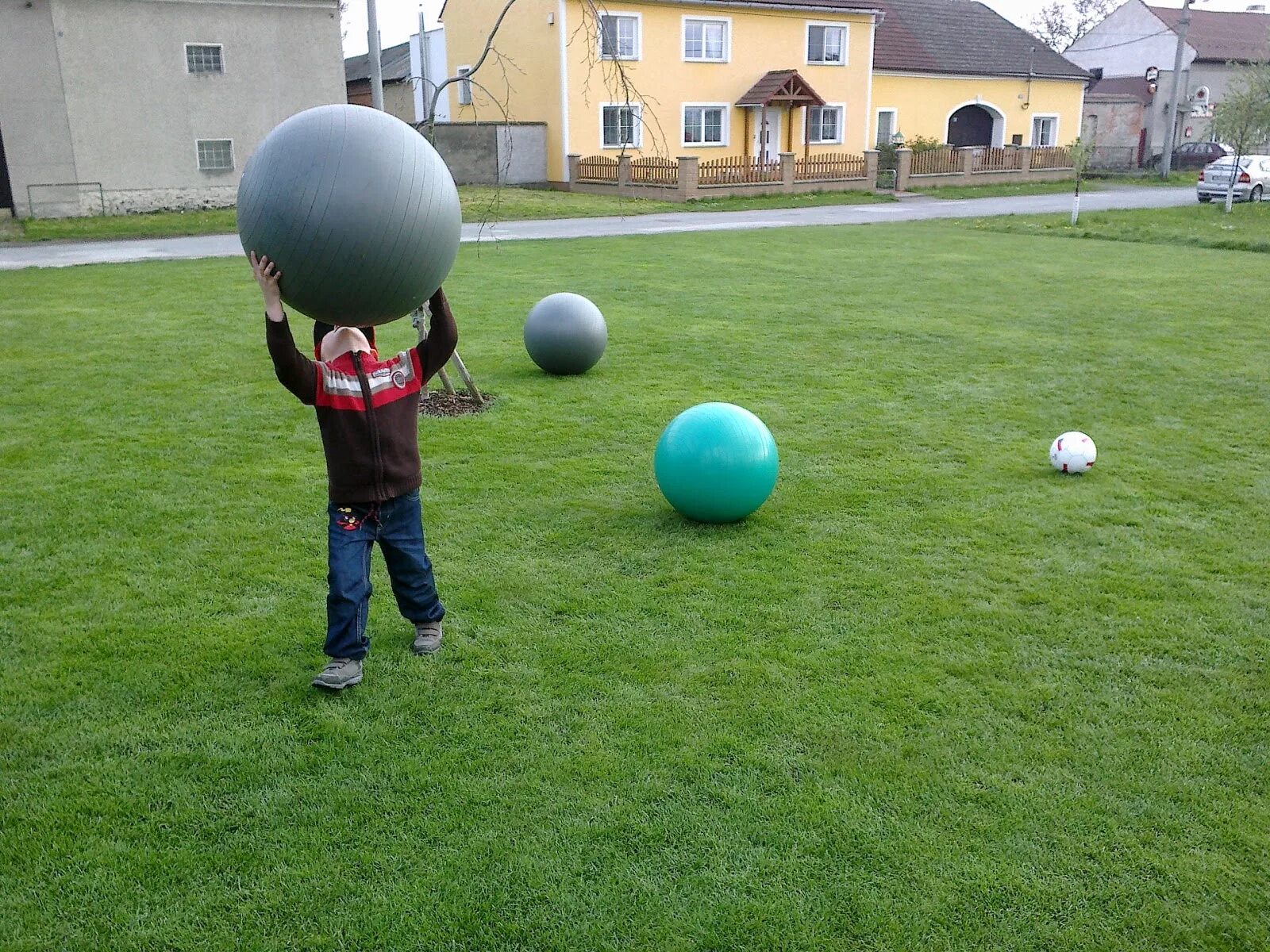 Get on the ball. Carry the ball. minting the ball. walk on the ball. pictures after the ball.