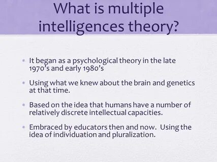 Multiple intelligence