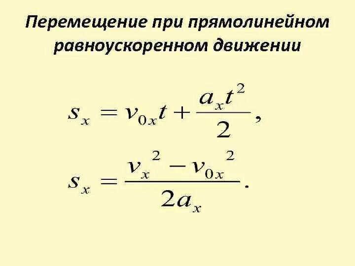 Уравнение прямолинейного равноускоренного движения. Уравнение перемещения равноускоренного движения. Формула скорости при равноускоренном движении. Уравнение движения для прямолинейного равноускоренного движения. Установка по исследованию равноускоренного движения