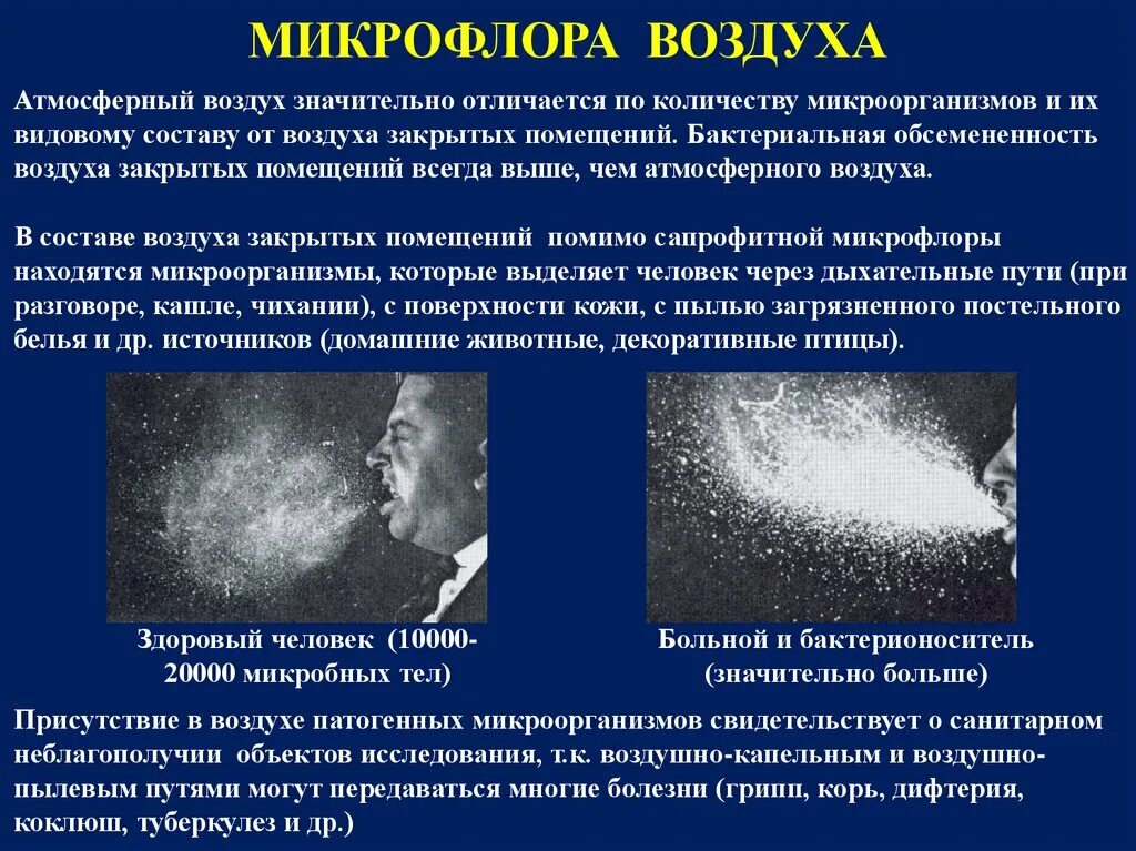 Микроорганизмы воздуха помещений. Микрофлора атмосферного воздуха. Бактериальная обсемененность воздуха. Санитарно-гигиеническое исследование атмосферного воздуха.. Методы изучения микрофлоры воздуха.