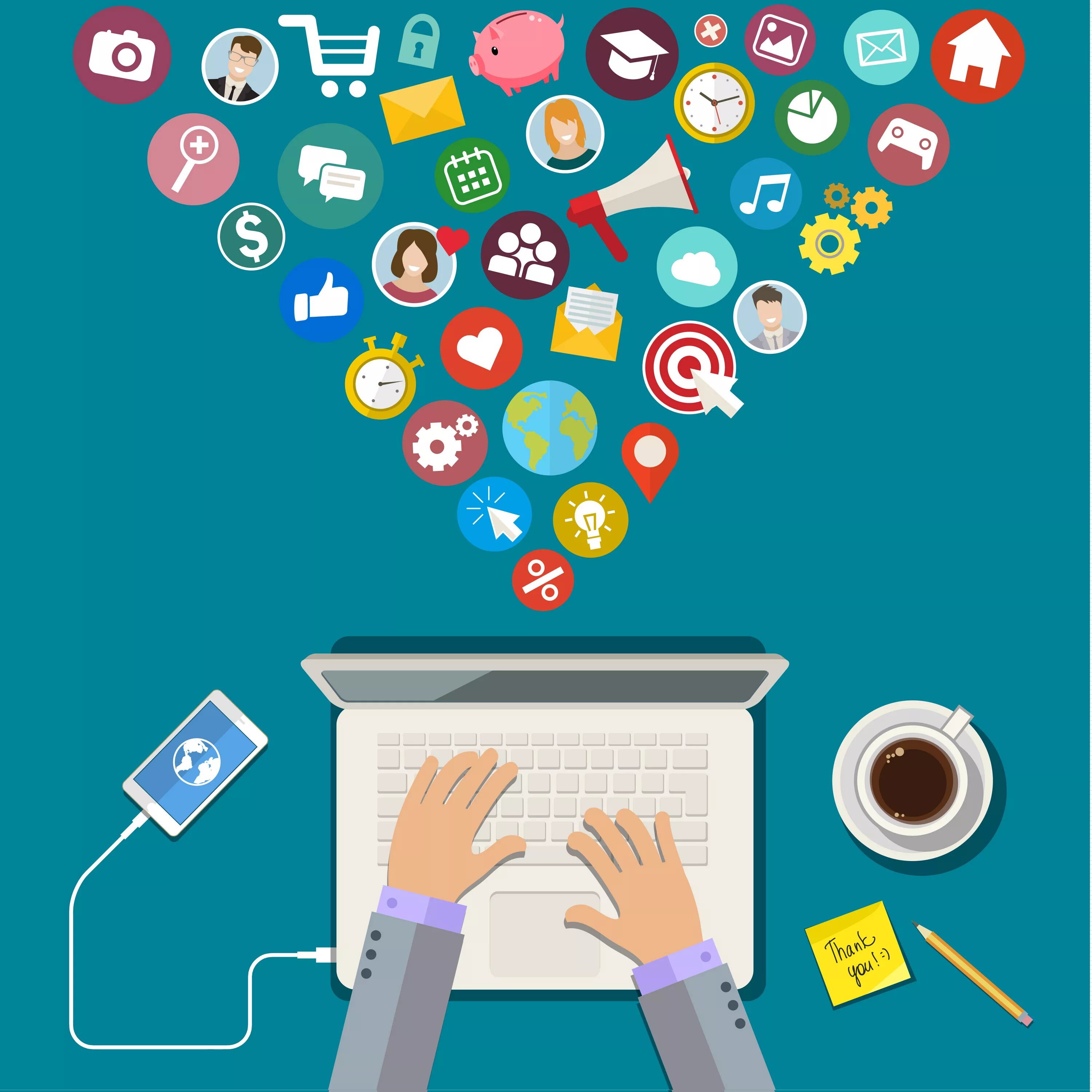 Html smm. Маркетинг иллюстрация. smm иллюстрации. маркетинг рисунок. smm маркетинг в социальных сетях.