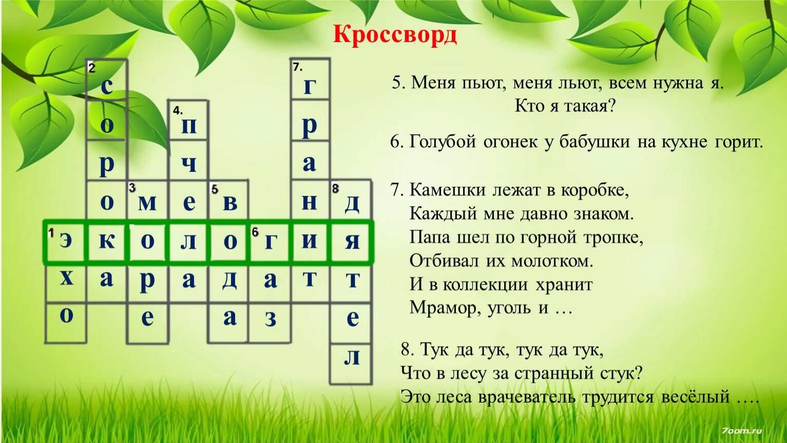 Вопросы для викторины с ответами