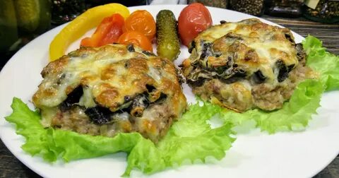 Гнезда из фарша с грибами