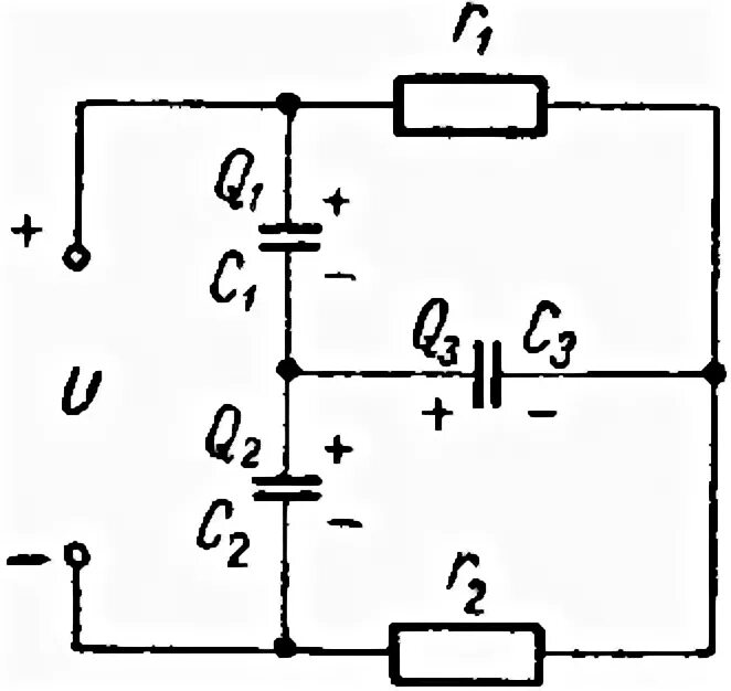2 заряд протекающий через резистор. Определить заряд конденсатора в схеме. Определить заряд каждого конденсатора. Заряд протекающий через резистор. Сар уровня в конденсаторе.
