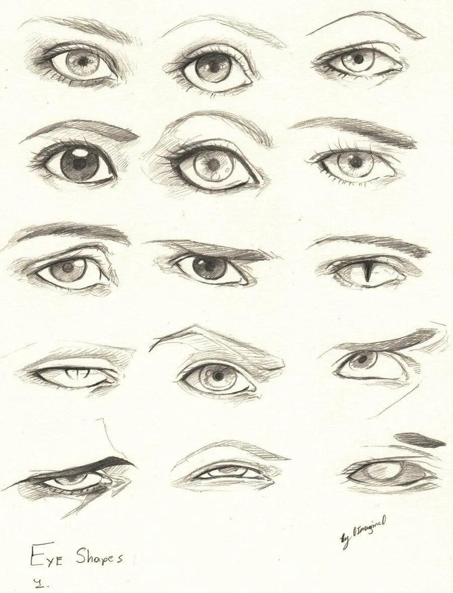 Виды рисунков глаз. Формы глаз референс. Формы глаз для рисования. Рисовка глаз. Анатомия глаз для рисования.
