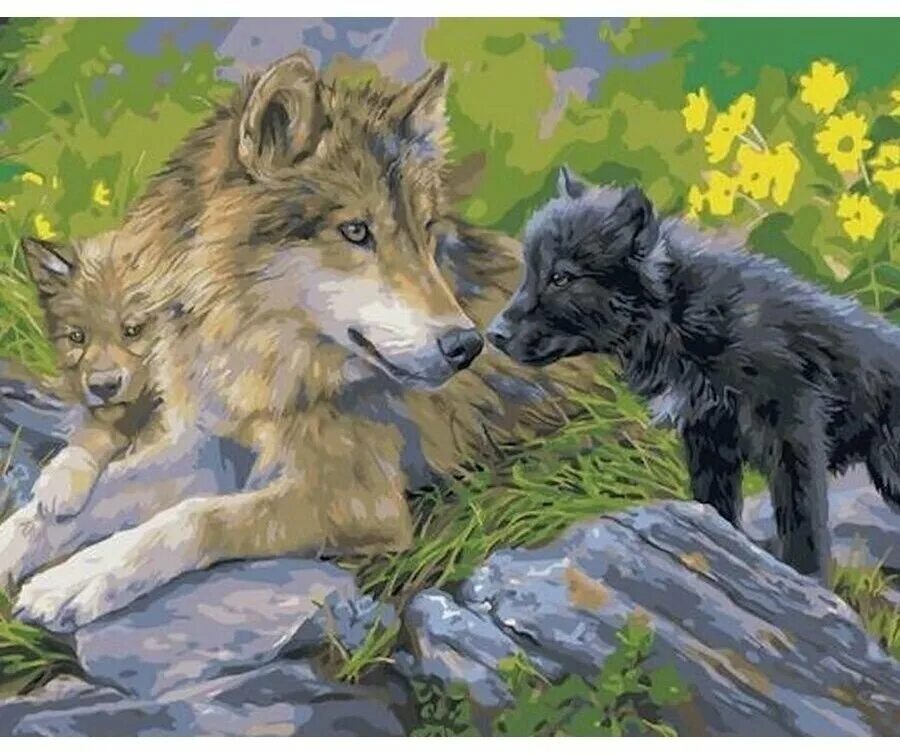 волк волчица волчонок семья. волк с волчатами. степной волк с волчатами. художница lucie bilodeau волки. горбатов.