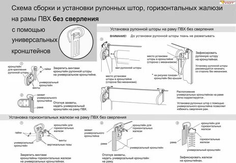 Как собрать рулонные шторы на пластиковое окно