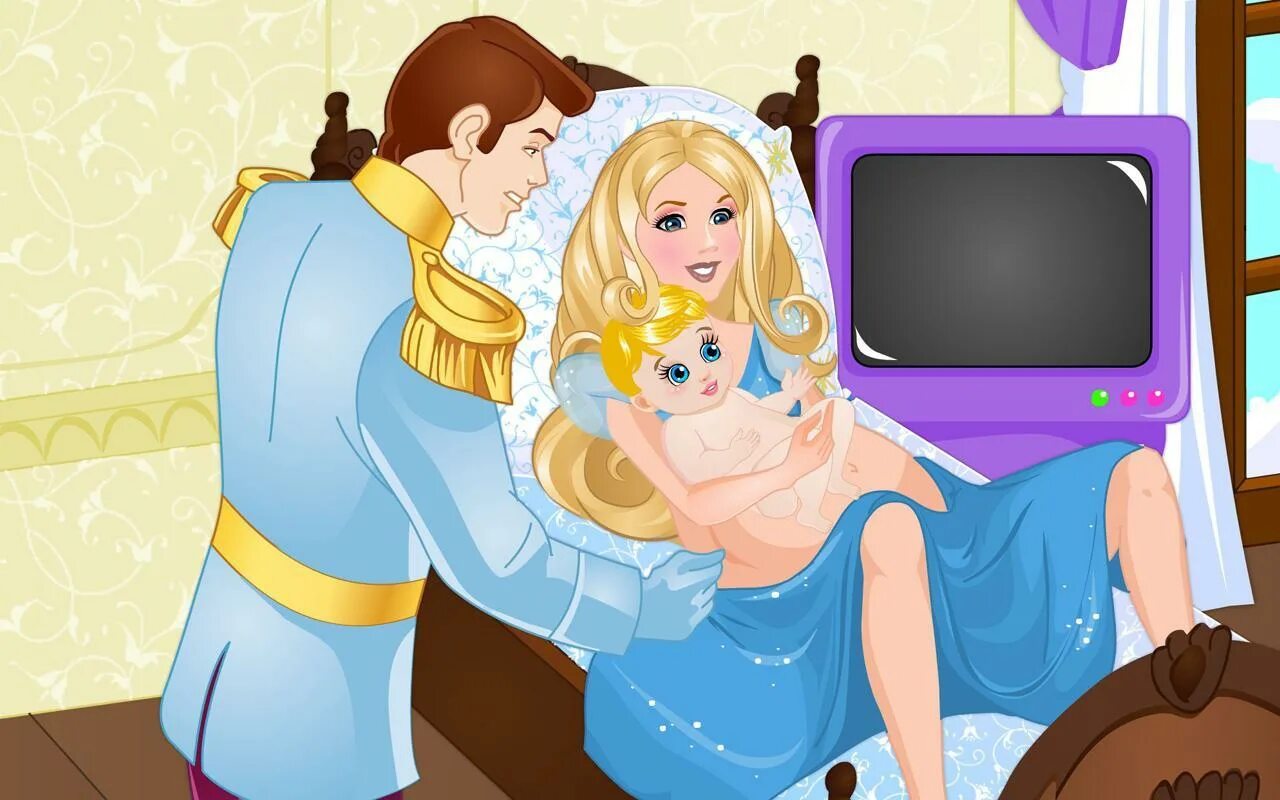 Игры рожает. Роды золушки. игры беременные барби. барби рожает игры.