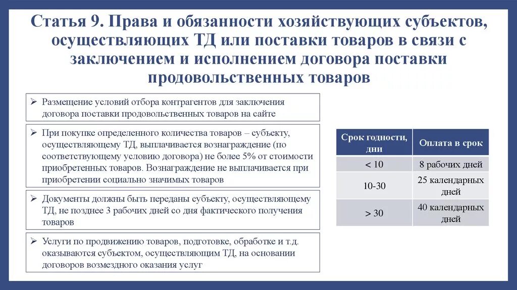 В течение какого времени хозяйствующий объект. Ответственность хозяйствующих субъектов. Гос регулирование торговой деятельности.