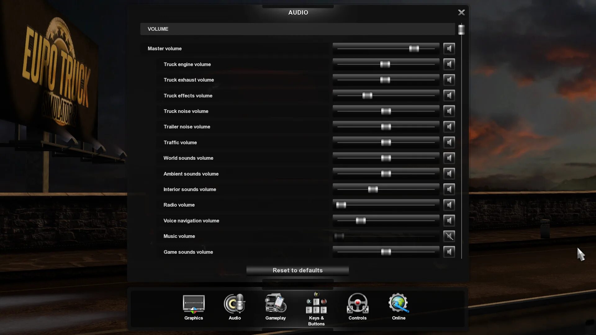 Длс читы. Настройка звука в етс 2. Настройки звука ATS. Звук сигнала ETS 2. ATS регулировка звук.