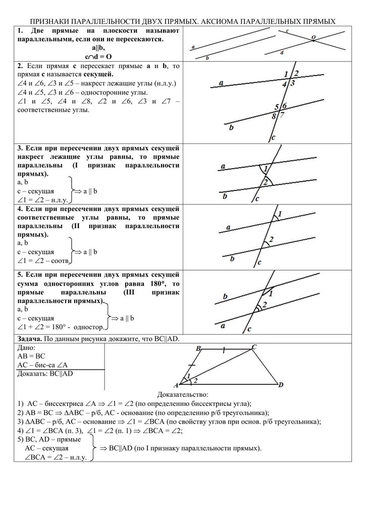 Контрольная работа аксиомы. Второй признак параллельности прямых 7 класс с доказательством. Признаки параллельности двух прямых геометрия 7. Признаки параллельности прямых 7 класс геометрия. Параллельные прямые признаки параллельности прямых 7 класс.