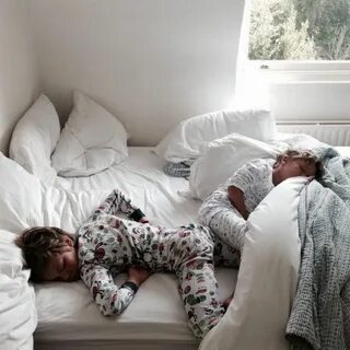 Child sharing bed