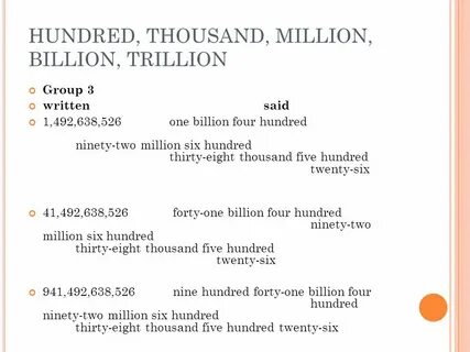 Hundred thousand million