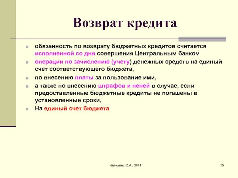 Возместить кредит