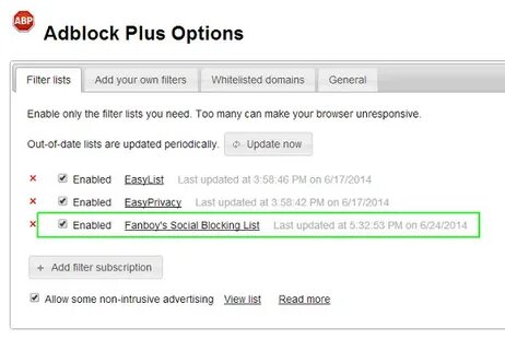Adblock фильтры