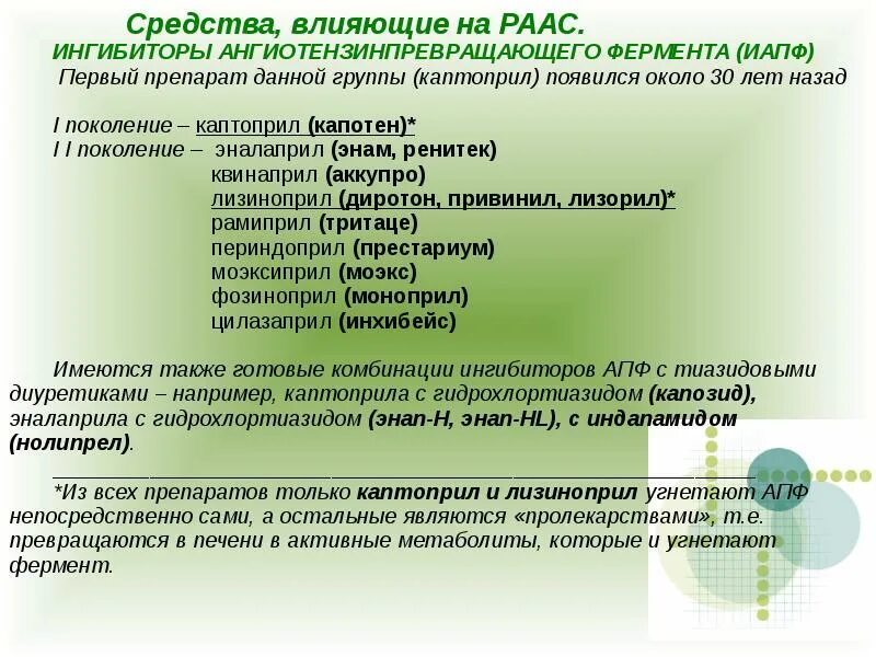 Ингибиторы ангиотензинпревращающего фермента иапф