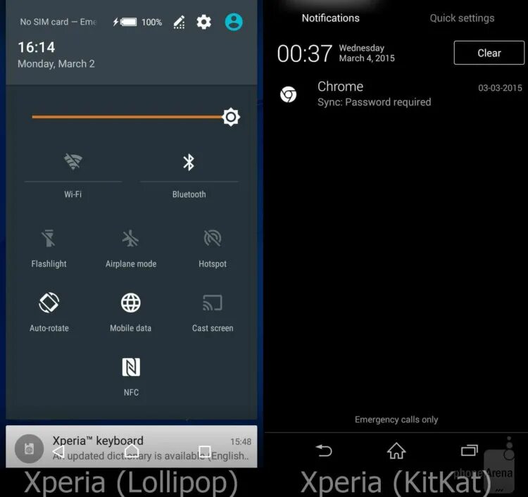 Сравнение xperia. Интерфейс андроид на z3 Sony. Оболочка Sony Xperia. Xperia UI. Шторка уведомлений телефон.