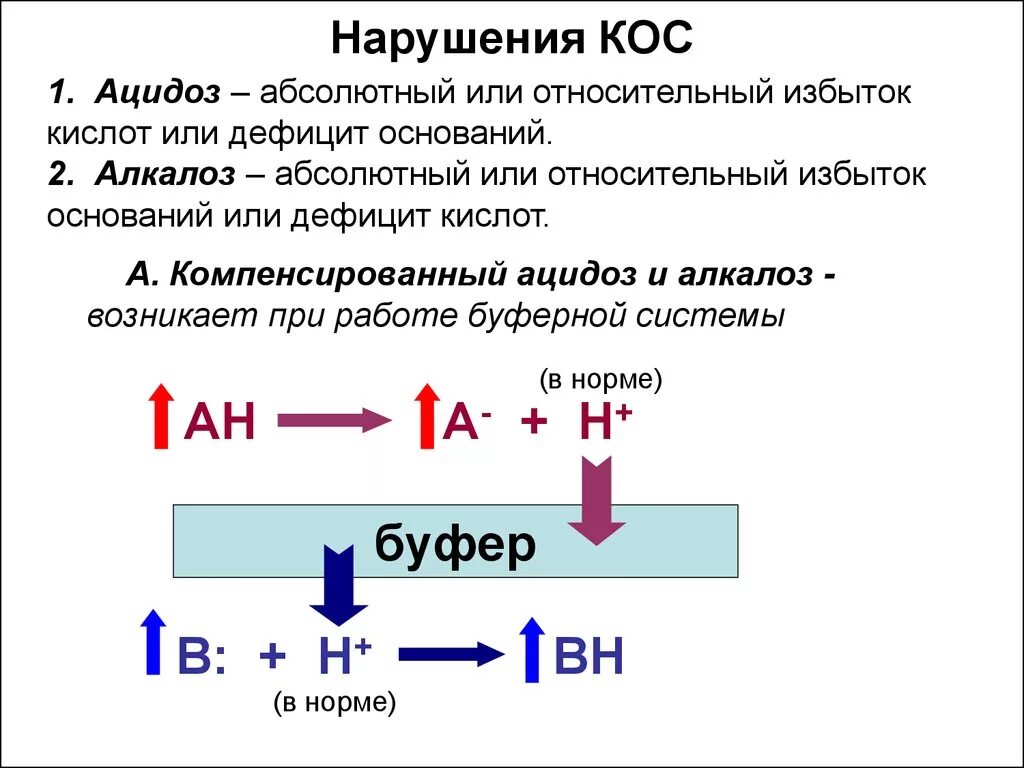 Кислотно основные нарушения. Нарушение кислотно-основного состояния организма. Патология кислотно-основного состояния. Ацидоз и алкалоз биохимия. РН крови ацидоз и алкалоз.