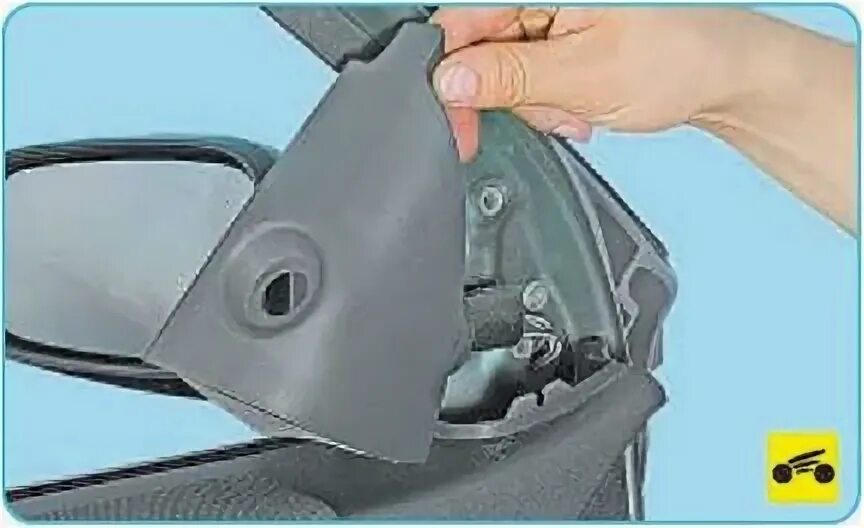Removal and installation of an internal rear-view mirror (Renault Megan 2, 2002-