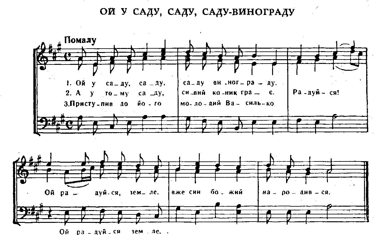 Сады вишневые Ноты. Ой сад во дворе Ноты для баяна. Ой сад во дворе Ноты для фортепиано. Украинские песни для хора Ноты. Ноты обработка для хора