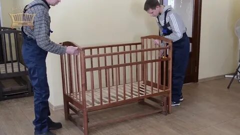 Кроватка маятник с ящиком сборка видео